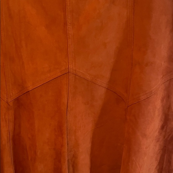 NWT Elegant Brown soft suede Skirt /lining /back zipper size14 - Picture 5 of 16